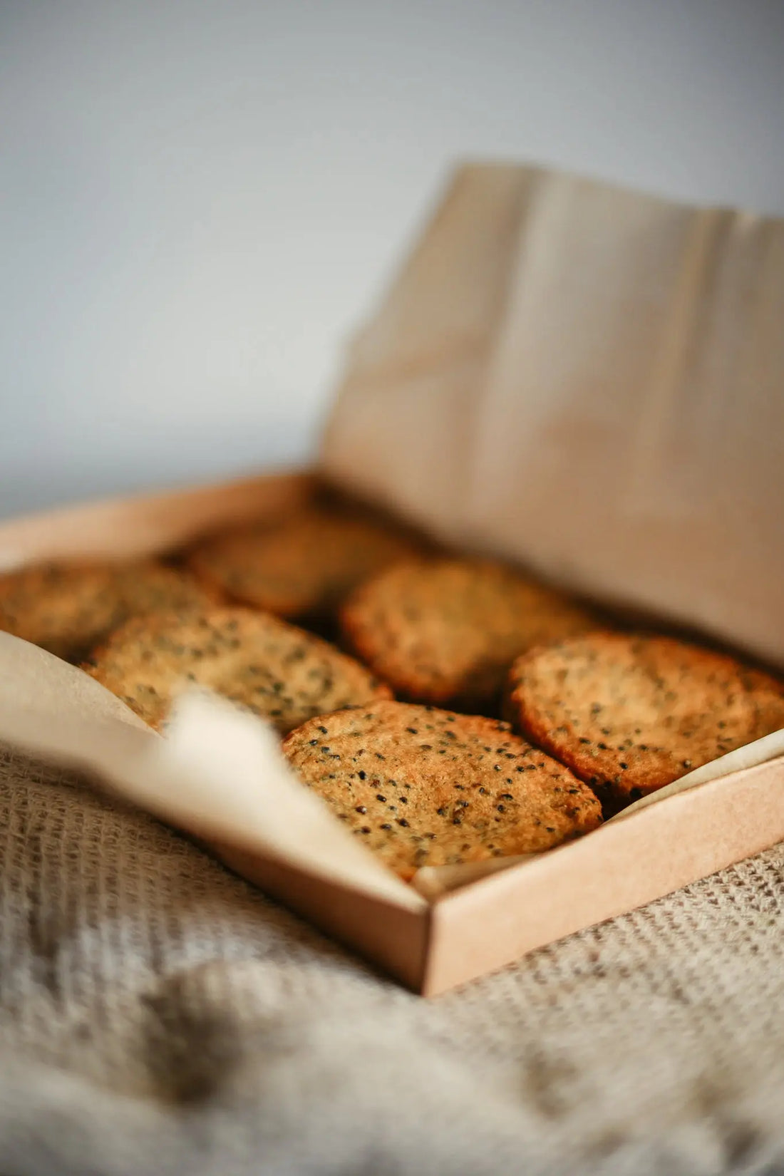 6 × Black Sesame and Pink Himalyan Salt Cookies sancha