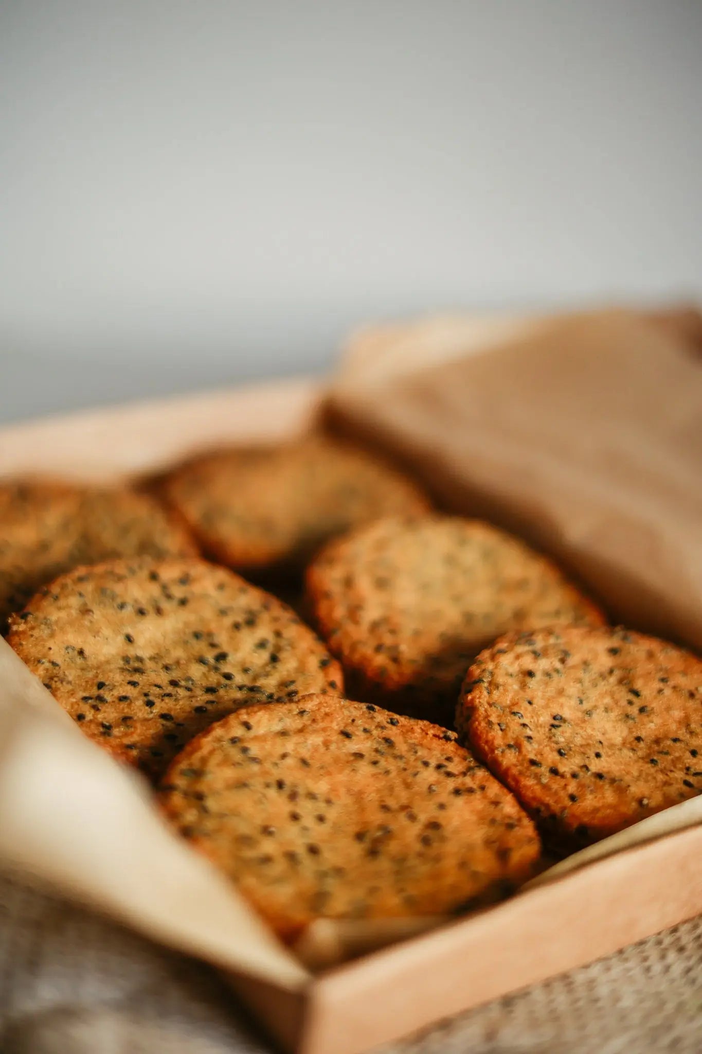 6 × Black Sesame and Pink Himalyan Salt Cookies sancha