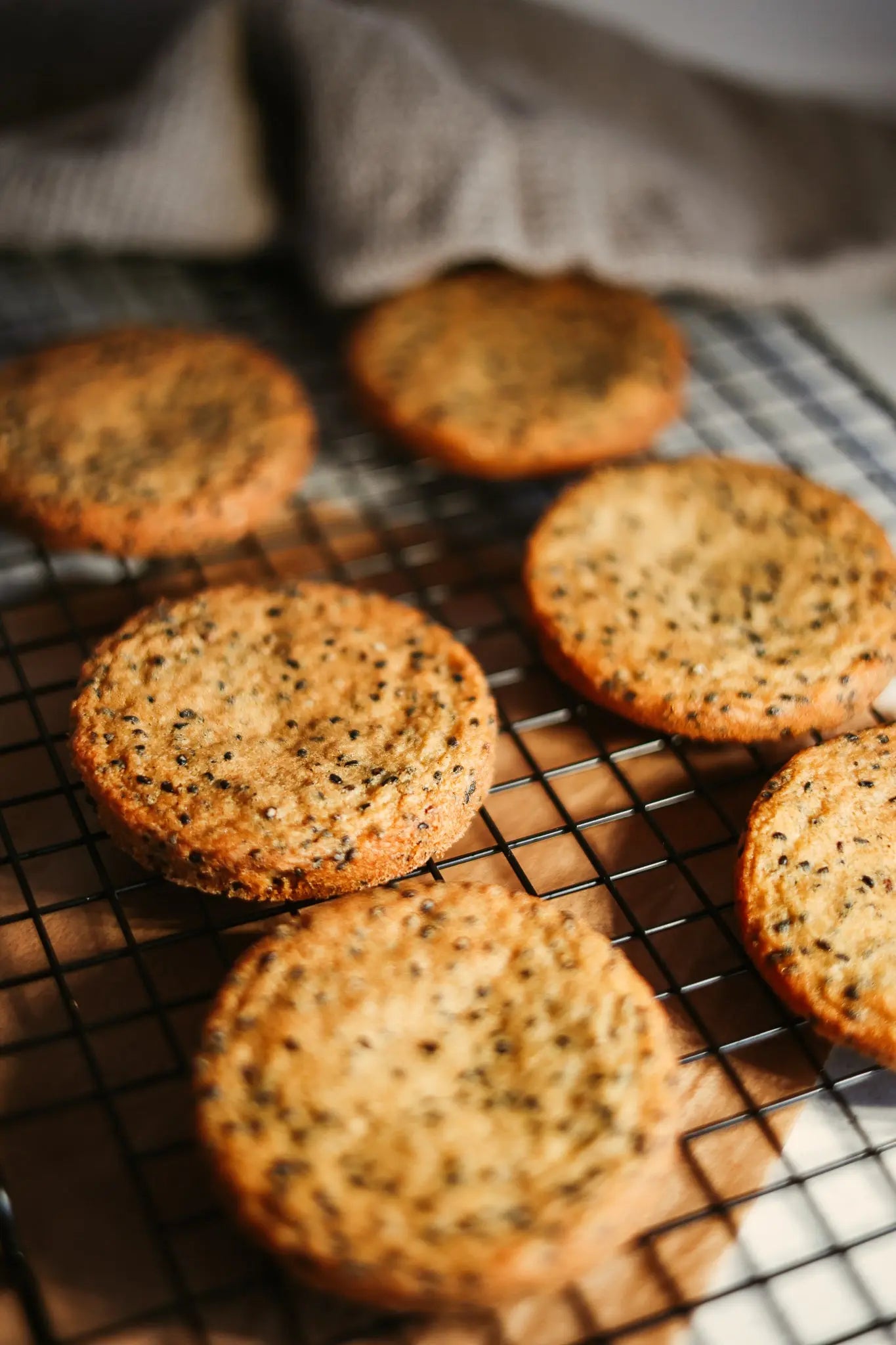 6 × Black Sesame and Pink Himalyan Salt Cookies sancha